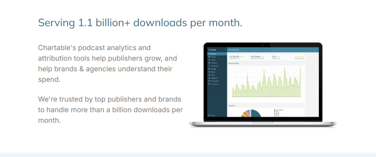 Chartable provides podcast analytics