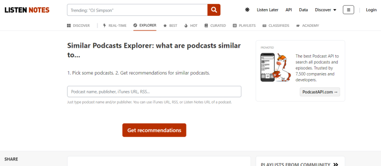 Find your favorite podcast on Listen Notes