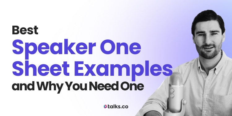 Best speaker one sheet examples