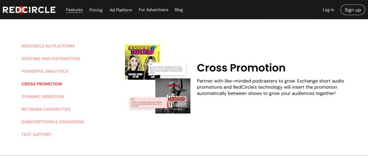 RedCircle’s cross promotion feature allows podcast hosts to form strategic partnerships and grow their audiences through automated promo swaps.