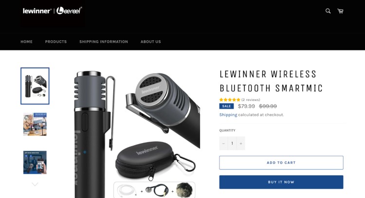 Lewinner Wireless Bluetooth SmartMic, priced at $79.99, is one of the best budget options for podcast hosts, perfect for recording sessions with wireless convenience.