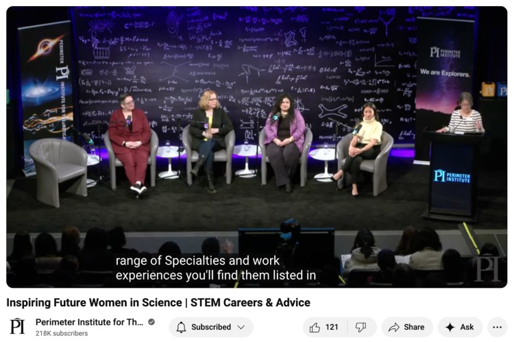 An impactful panel discussion at the Perimeter Institute featuring women in STEM sharing career advice and insights on science careers.