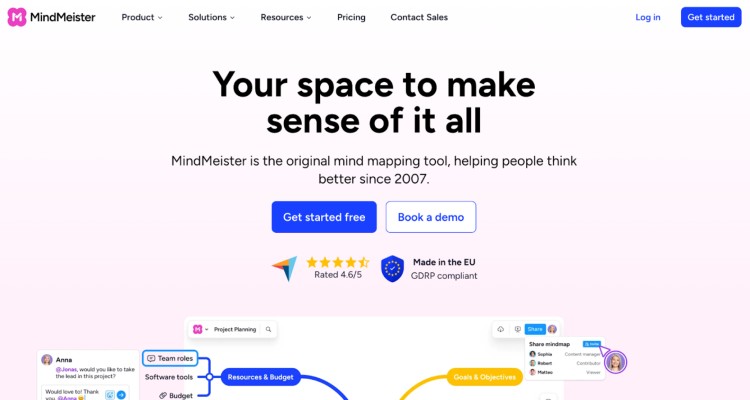 MindMeister mind mapping software to plan your podcast ideas and organize content effectively.