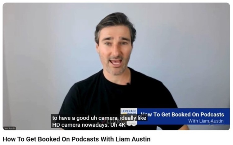 Liam Austin explaining how to create high-quality video podcasts during a training session