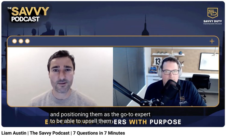 Podcast interview discussing authority building and speaking in public as a way to position experts and grow visibility.