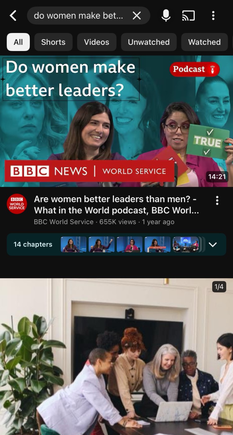 YouTube mobile screenshot showing a BBC podcast episode thumbnail, useful as an example of how to create a podcast thumbnail that stands out in search results.