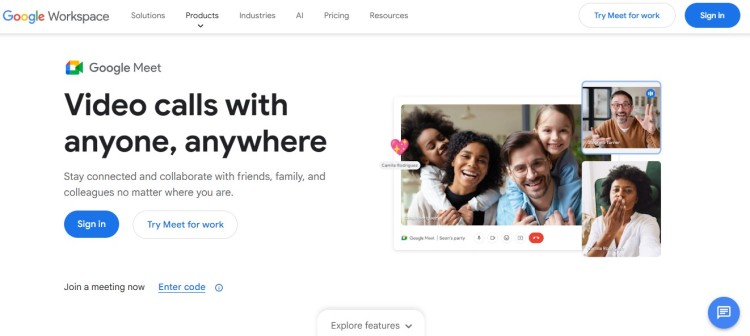Google Meet interface displayed as video podcast recording software for hosting remote interviews and online conversations