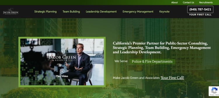 Professional speaker and consulting website showing strategic design elements including video, clear messaging, and service-focused layout