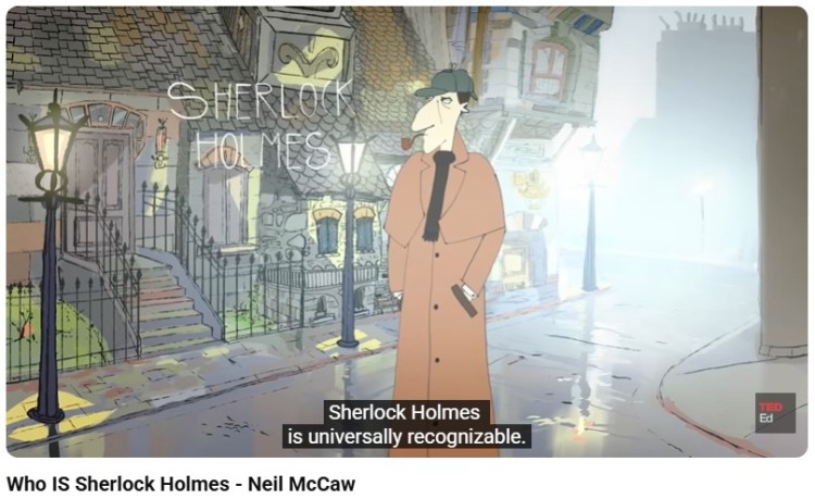 Illustration of Sherlock Holmes representing a strong sense of reason and logical thinking used to solve problems