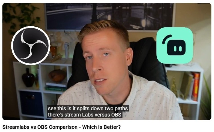Speaker explaining Streamlabs vs OBS comparison to help creators choose the best streaming software for live streaming