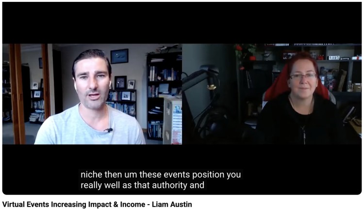 Podcast interview showing a coach discussing his area of expertise and sharing insights on building authority