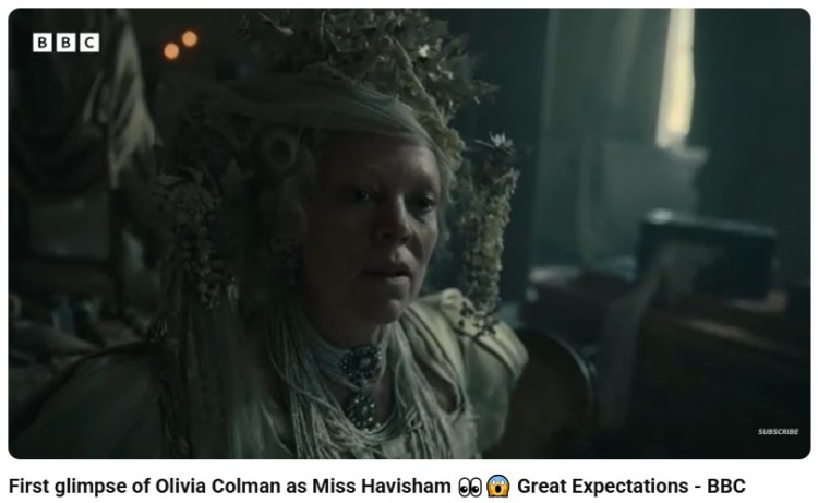 Scene from Great Expectations showing Miss Havisham, where verbal irony is used to reveal deeper meaning and contrast between words and reality.