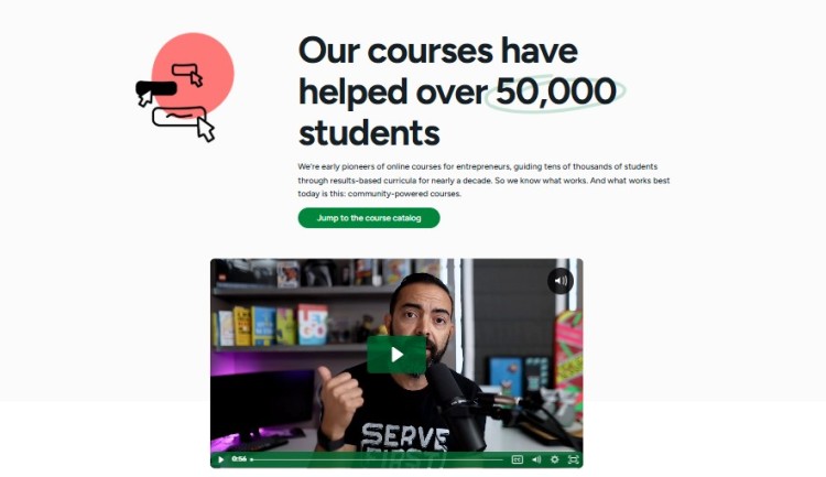 Online course platform highlighting podcast monetization strategies that have helped over 50,000 students grow and earn