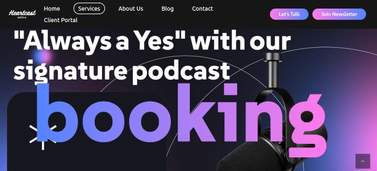 Podcast booking company Heartcast Media promoting always a yes approach to podcast guest booking services