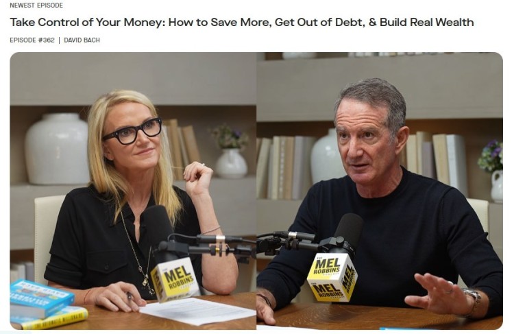 Hosts and guest recording a popular podcast episode discussing saving money, debt reduction, and building wealth