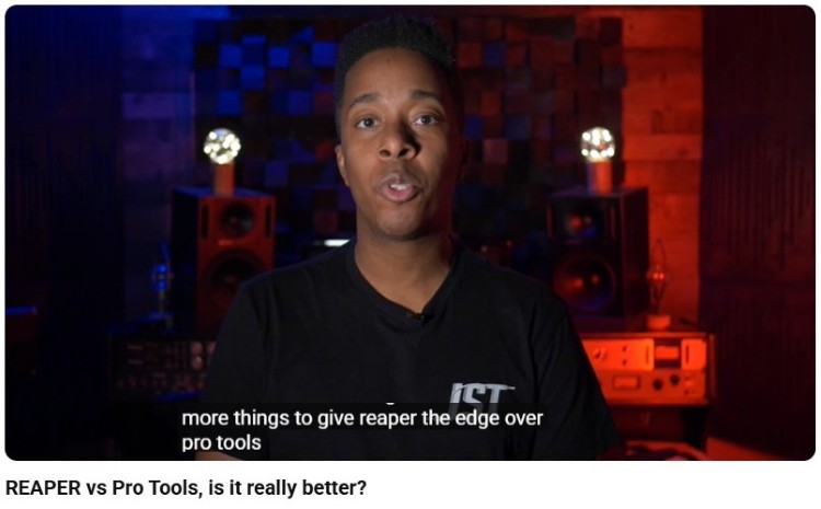 Video creator comparing REAPER and Pro Tools workflow for music and podcast production