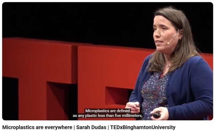 TEDx speaker giving an environmental presentation that convinces the audience through facts, storytelling, and persuasive communication.