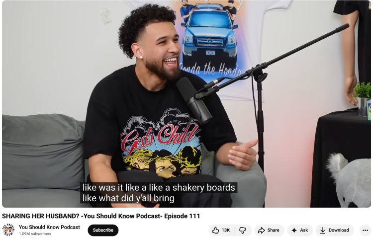 Podcast guest laughing during an interview, helping break the ice early in the conversation