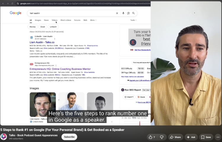 Video explaining podcasting with a conversational presentation style and on-screen examples.