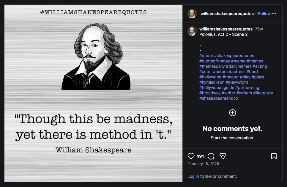 Shakespeare quote demonstrating how a famous writer (often associated with kings and royalty) used rhetorical questions and persuasive language.