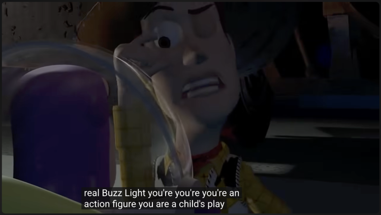 Animated film scene showing situational irony in film through an unexpected confrontation between two characters